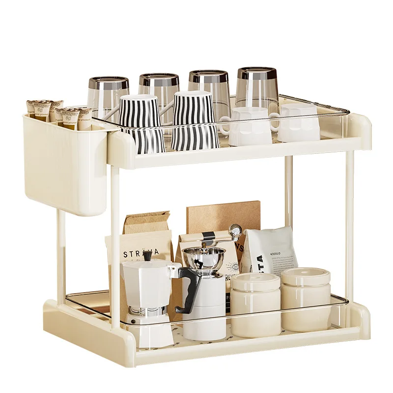 

Двухуровневая сушилка для бутылок из нержавеющей стали с поддоном для слива - компактная кухонная подставка для хранения кружек, кувшинов и аксессуаров