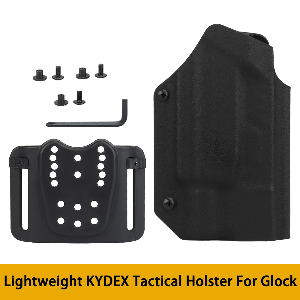 

Lightweight Kydex Tactical Holster GLOCK-9mm/.40 (17/19/19X/22/23/34/35/45) with X300U-A/X300U-B Light Pistol Holder OWB Airsoft