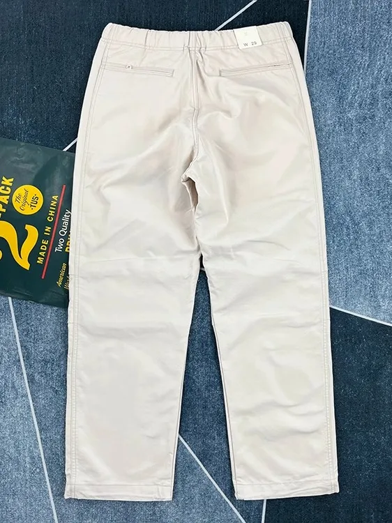 

Весенне-осенние американские повседневные брюки для мужчин: свободные, прямые, плиссированные, модные, цветные, длинные, в японском ретро-стиле