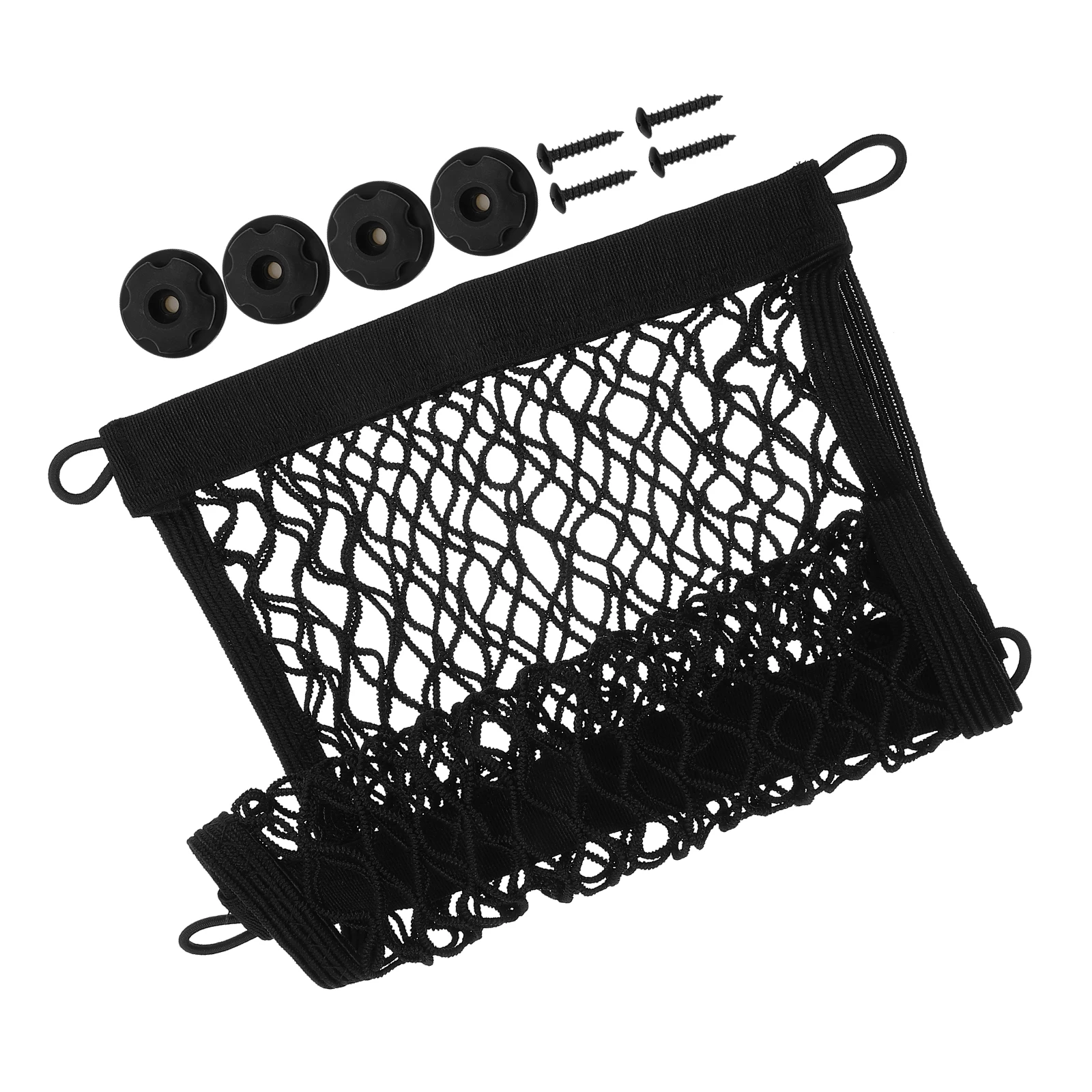 

Car Mesh Organizer Double Layer Elastic Storage Net Pocket For Purse Handbag Interior Space Saver