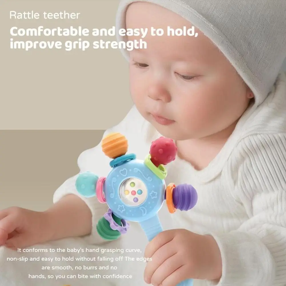 

Hand-held Rattle Baby Development Toys 0 6 12 Months Sensory Baby Teether Soft Teething Educational Toys Games For Babies