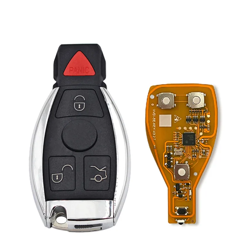 Xhorse-llave remota VVDI BE Pro XNBZ01EN para Mercedes Benz V3.2, Chip de llave PCB, versión mejorada, inteligente, 3/4 MHz/315MHz, 2/433 botones