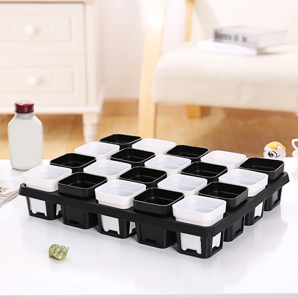 

2pcs Flower Pot Tray Rack Nursery Planter Holder Seedling Greenhouse Storage Bracket Germination Growing Boxes Plastic Planter