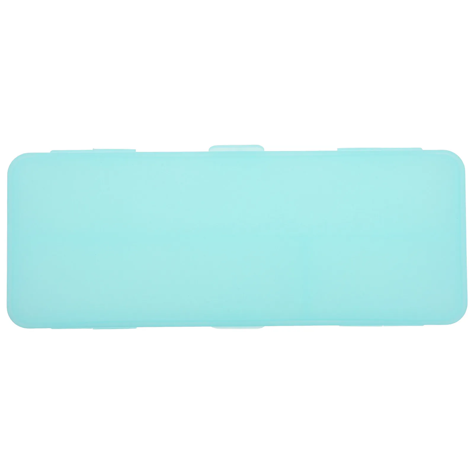 Large Capacity Double Compartment Pencil Box Transparent Frosted Plastic Snap Closure Pencil Case for Students Office Workers