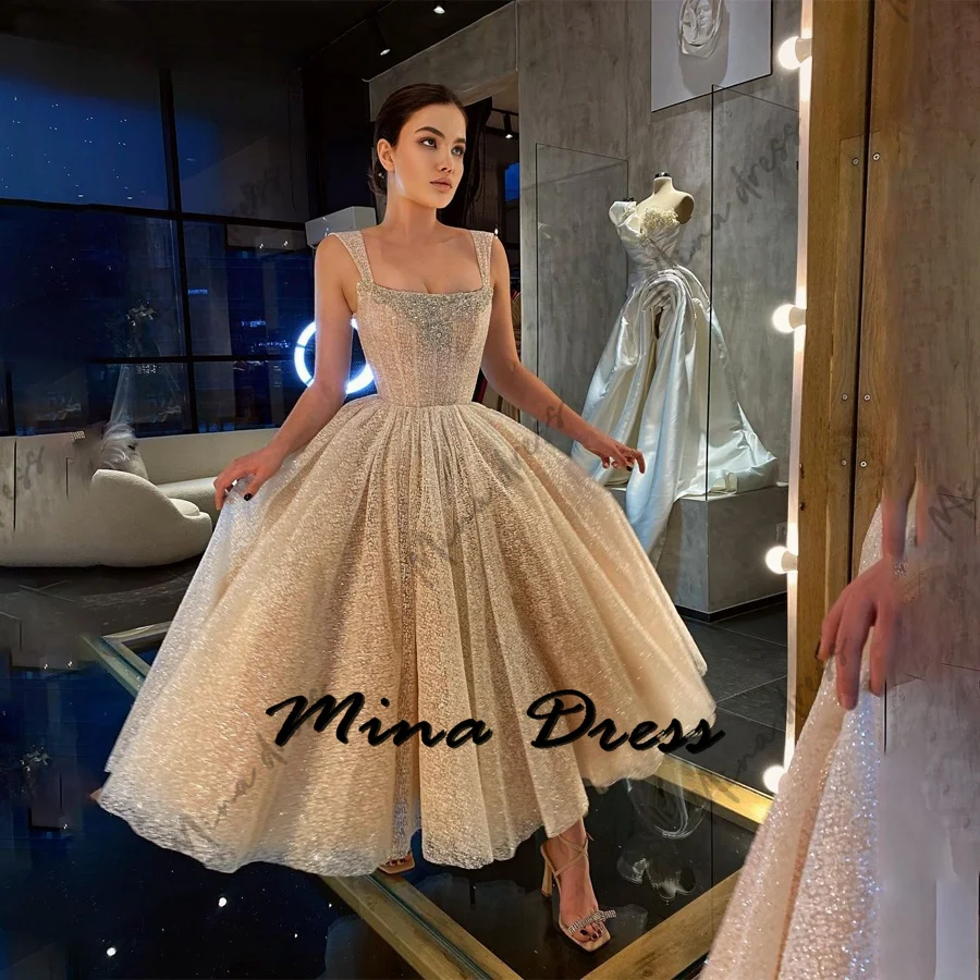 

Mina Customized Sleeveless Special Occasion Dresses for Formal Occasions Sequins Women Evening Dress Luxury 2024 Dubai Prom Gala