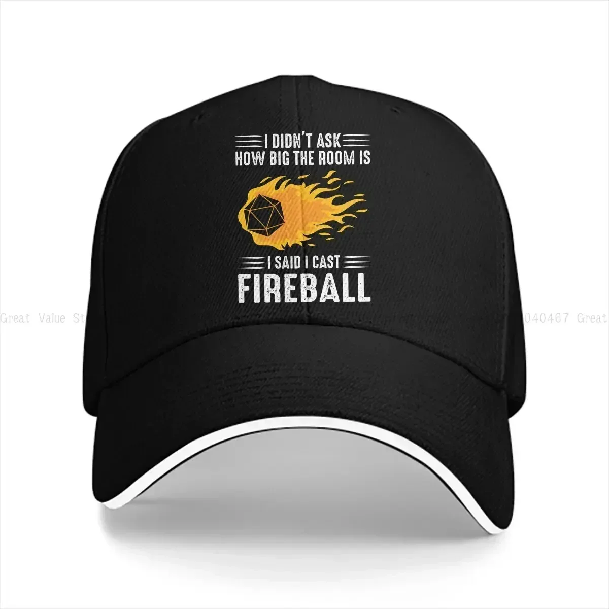 I Cast Fireball Baseball Caps Peaked Cap DND Game Sun Shade Hats for Men Women