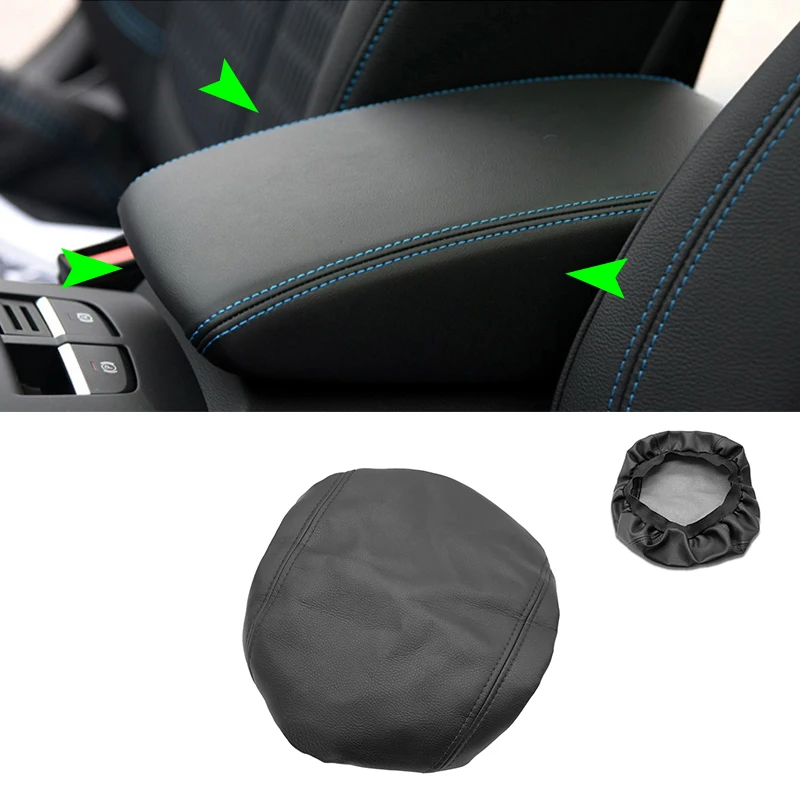 Soft Leather Center Armrest Cover For Audi A3 2017 2018 Car Interior Center Control Armrest Box Surface Cover Trim