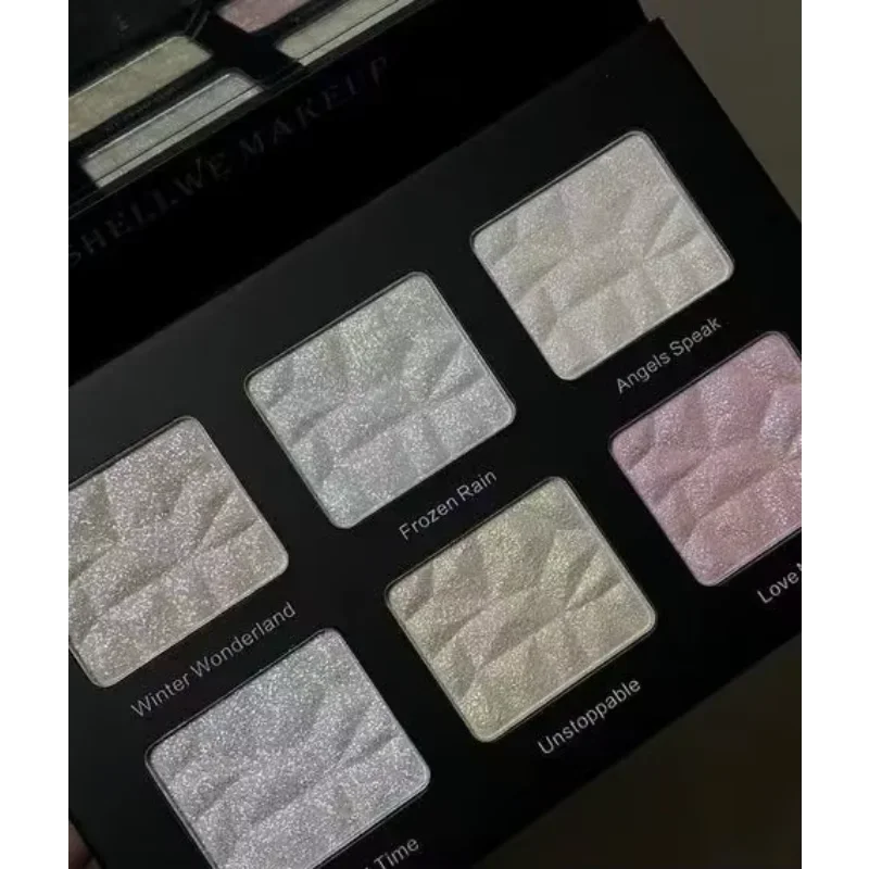 Shellwe Makeup Present Multi Use Sparkly High Shine Smoothing Duochrome Pearlscent Glitter HIGHLIGHTER Palette Makeup Cosmetics