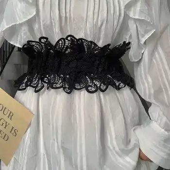 Dames zomermode retro kanten tailleriem decoratieve veelzijdige jurk high-end gevoel van kwaliteit lederen riem