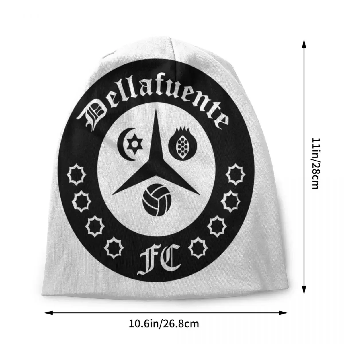 Dellafuente  Logo Bonnet Hats Street Knit Hat For Women Men Autumn Winter Warm Spanish Rock Rapper Skullies Beanies Caps