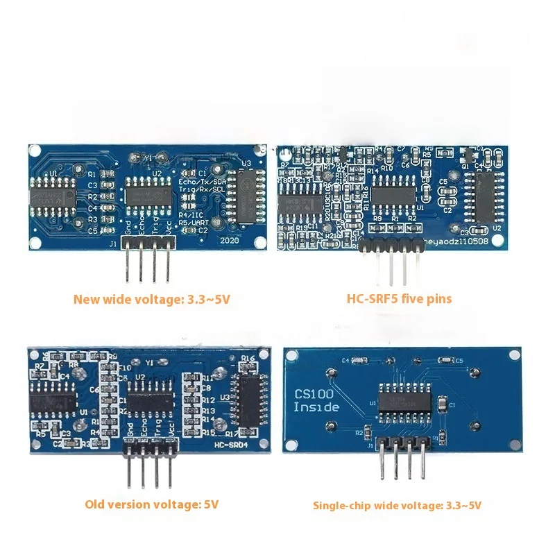 FYX Stock SR04 HCSR04 HC-SR04 Ultrasonic Sensor Module 3.3V 5V Wide Voltage Distance Measuring Transducer SensorFor MCU