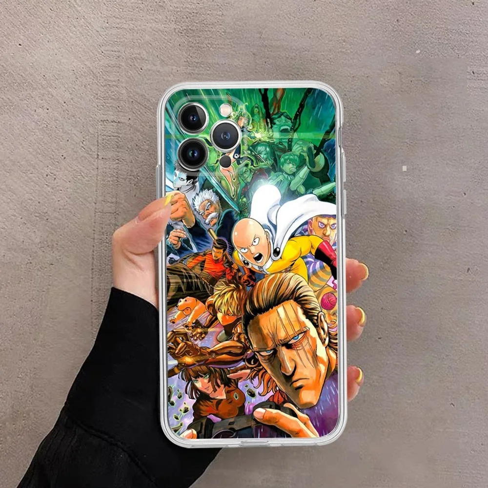 Anime One Punch Man Phone Case For IPhone 15 14 11 12 13 Mini Pro XS Max Cover 6 7 8 Plus X XR SE 2020 Funda Shell