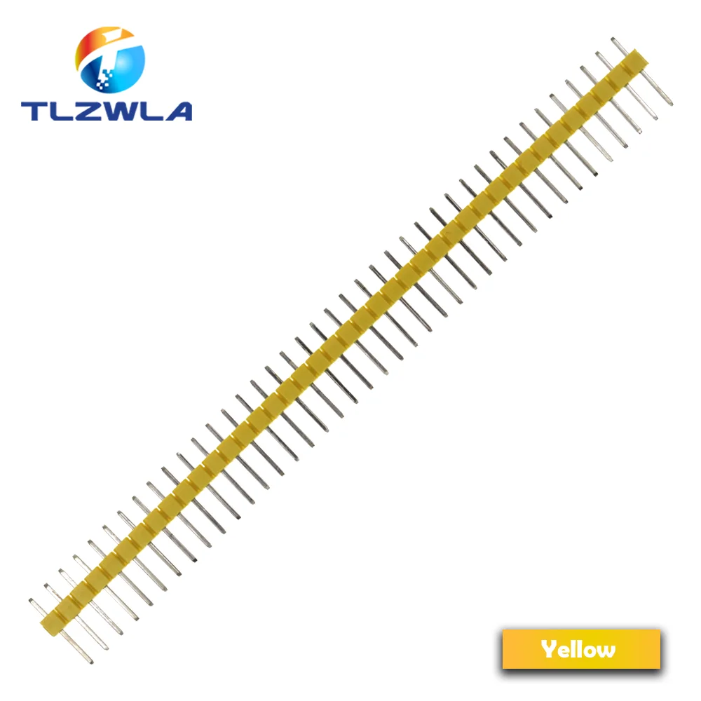 10PCS 1X40Pin Zerbrechliche Pin Header 2,54mm Einreihige Stecker Header Stecker PCB Pin Streifen für Arduino gelb/grün/Weiß/Schwarz