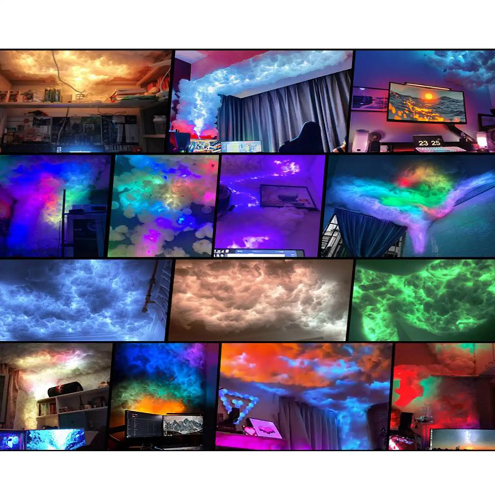 LED Cloud Lights USB Music Syncing Dynamic Cloud LED Ambient Lights For Living Room Bedroom Study Basement Garage Apartment