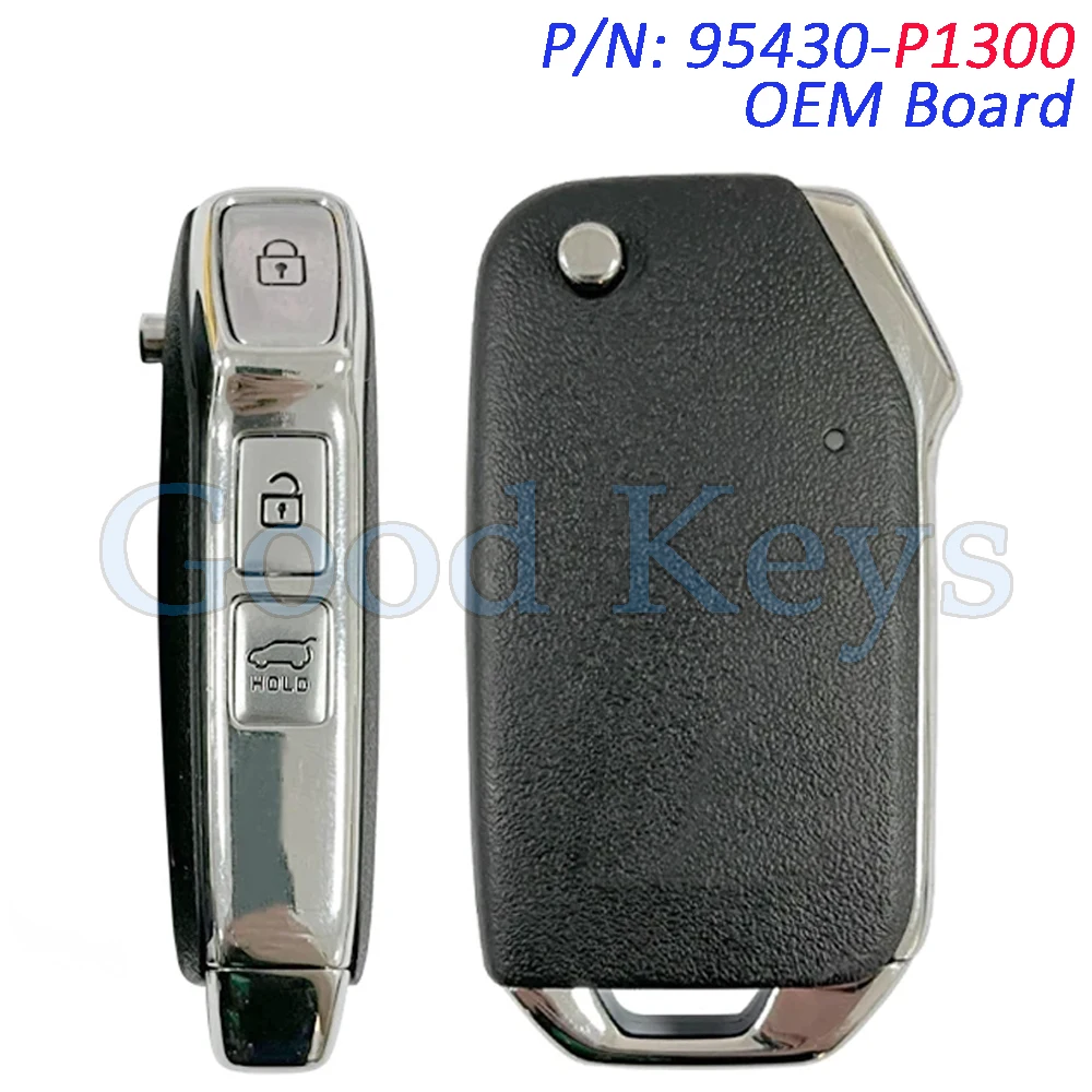 KEYECU 95430-P1300 OEM Board Flip Smart Keyless Remote Fey Fob for Kia Carnival 2021 2022 2023 SVI-SKRGE03 433MHz 4A 95430P1300