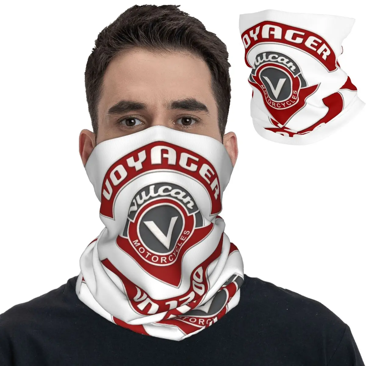 Fabric Patch Vulcan Voyager VN 1700 Bandana Neck Cover Printed Wrap Scarf Multi-use Headwear Riding for Men Women Adult Winter