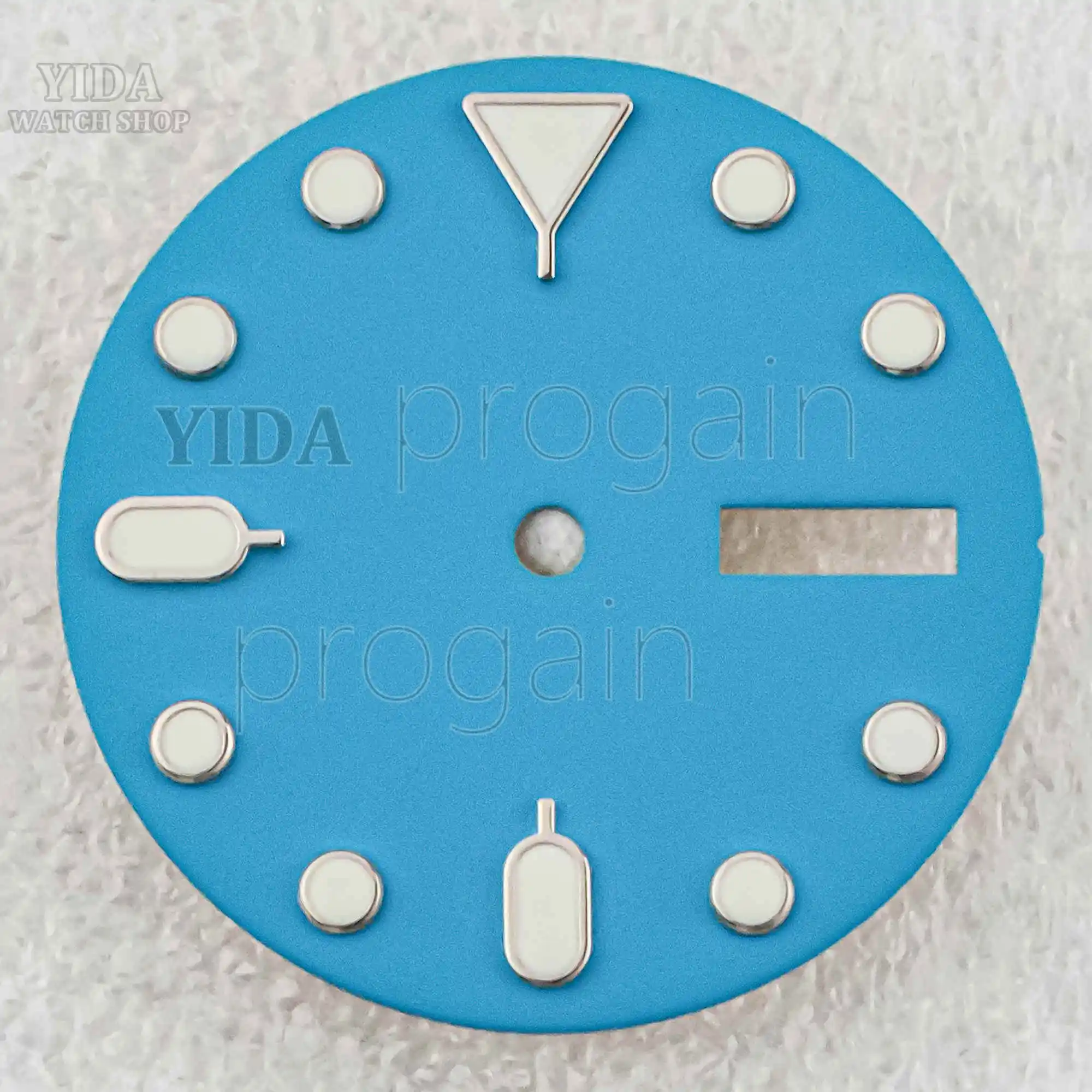 NH35 Dial Green Luminous Watch Face 28.5mm Single/Double Calendar Dial For SUB GMT fit NH34 NH35 NH36 Movement Mod Replacements