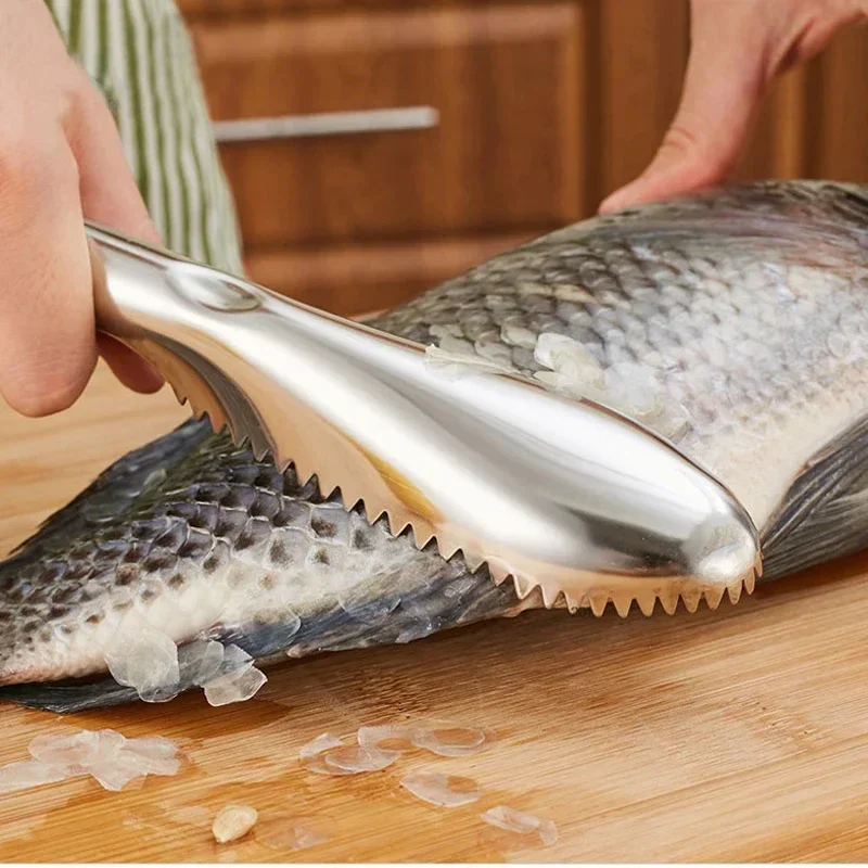 Stainless Steel Fish Cleaning Knife Skinner Fish Skin Scraper Fish Scales Fishing Cleaning Kitchen Cooking Tools Kitchen Gadget