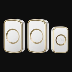 CACAZI Intelligent DC Wireless Doorbell Sets Waterproof Outdoor Button 60 Ringtones 300 Meters Door Bell Without Battery Chimes