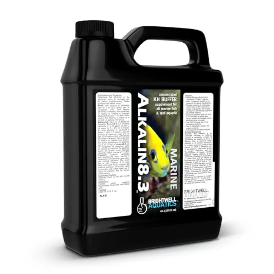 

Концентрированный буферный раствор Alkalin8.3 KH - для всех морских рыб и рифовых аквариумов - средство для обработки аквариумной воды, 135.25 жидких унций