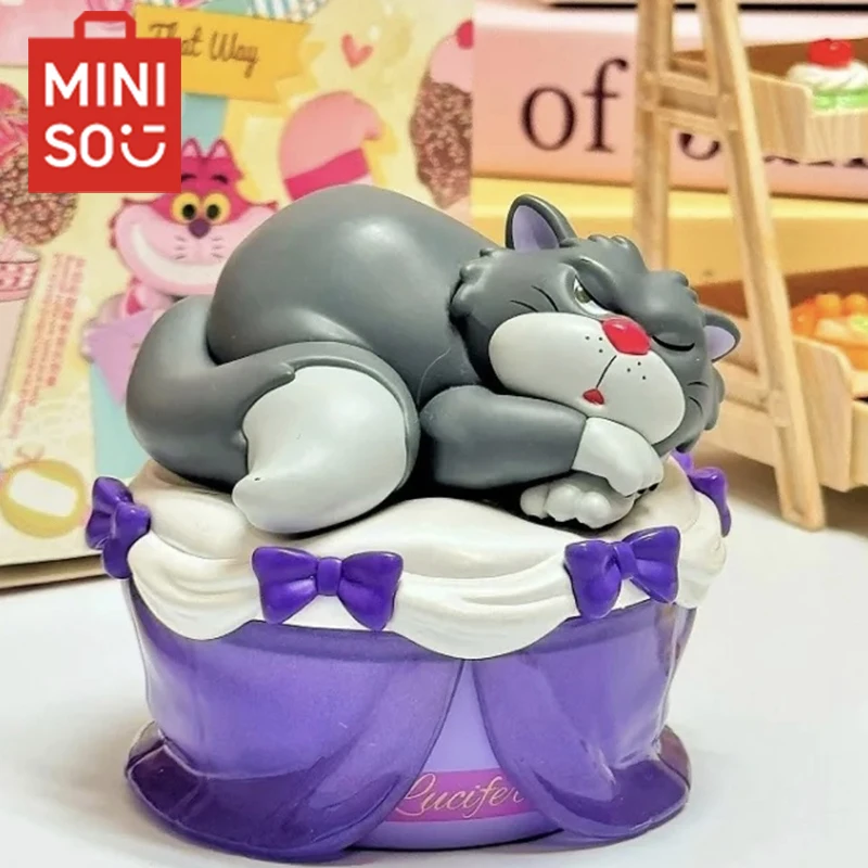 Miniso Disney Marie Cat Lucifer Dumbo Thumper Bonnie Figure Cupcake Series Collectible Model Anime Figurine Doll Toys Gifts