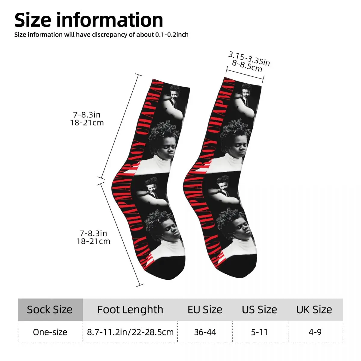 Hip Hop Vintage Music Fan Crazy Men's compression Socks Unisex T-Tracy Chapman Harajuku Pattern Printed Funny Novelty Happy