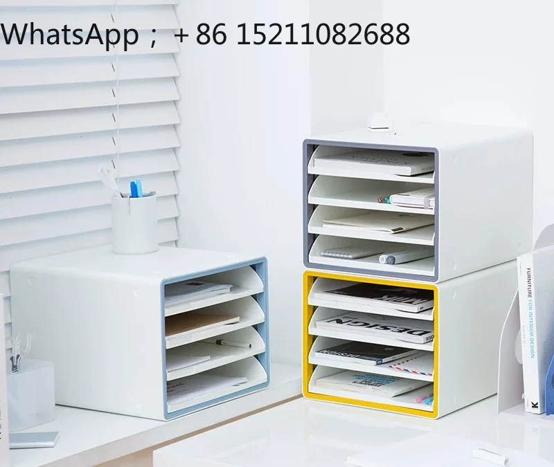 SCY Desktop File Cabinet Office Plastic Thickened Multi-layer Combination Cabinet Drawer Storage Box