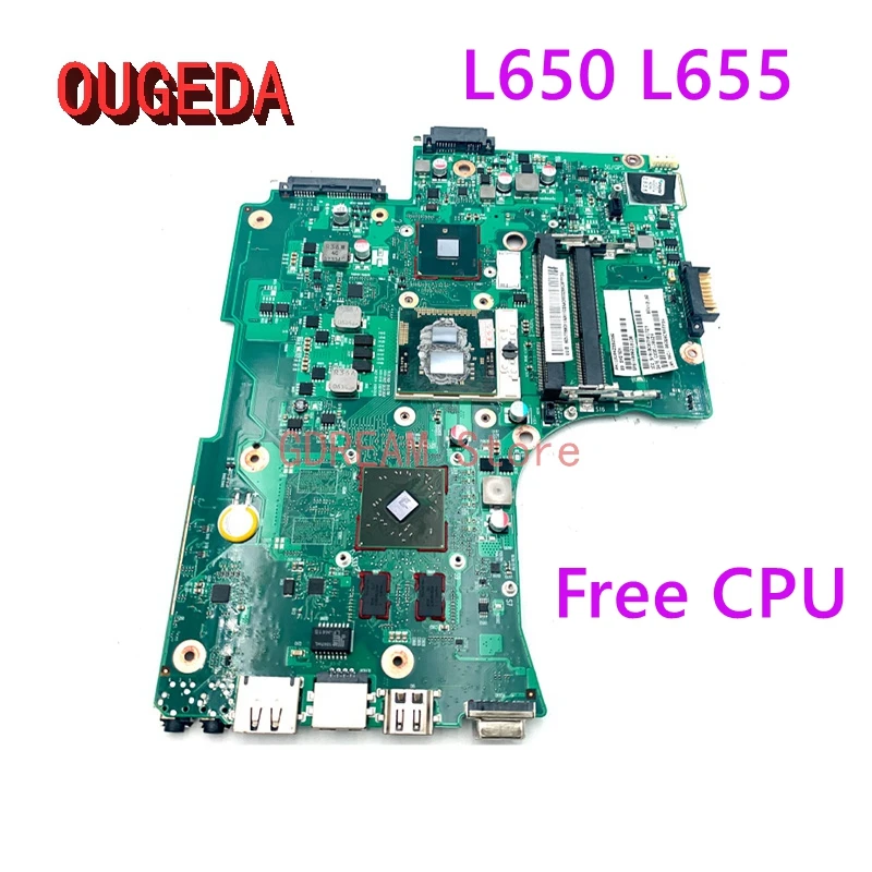 

OUGEDA V000218030 V000218130 V000218140 For Toshiba Satellite L650 L655 Laptop Motherboard HM55 DDR3 free CPU 512MB GPU tested