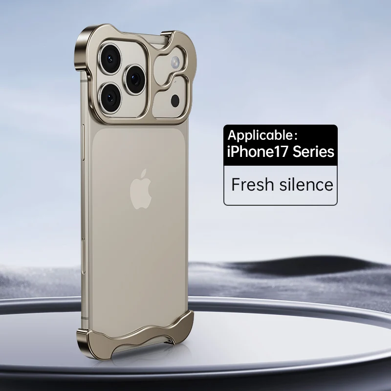 SAMULING Luxus Unregelmäßige Aluminium Legierung Stoßstange Telefon Fall Für IPhone 12 13 14 15 16 17 Pro Max 17 Air Objektiv Film Schutz metall Abdeckung 3