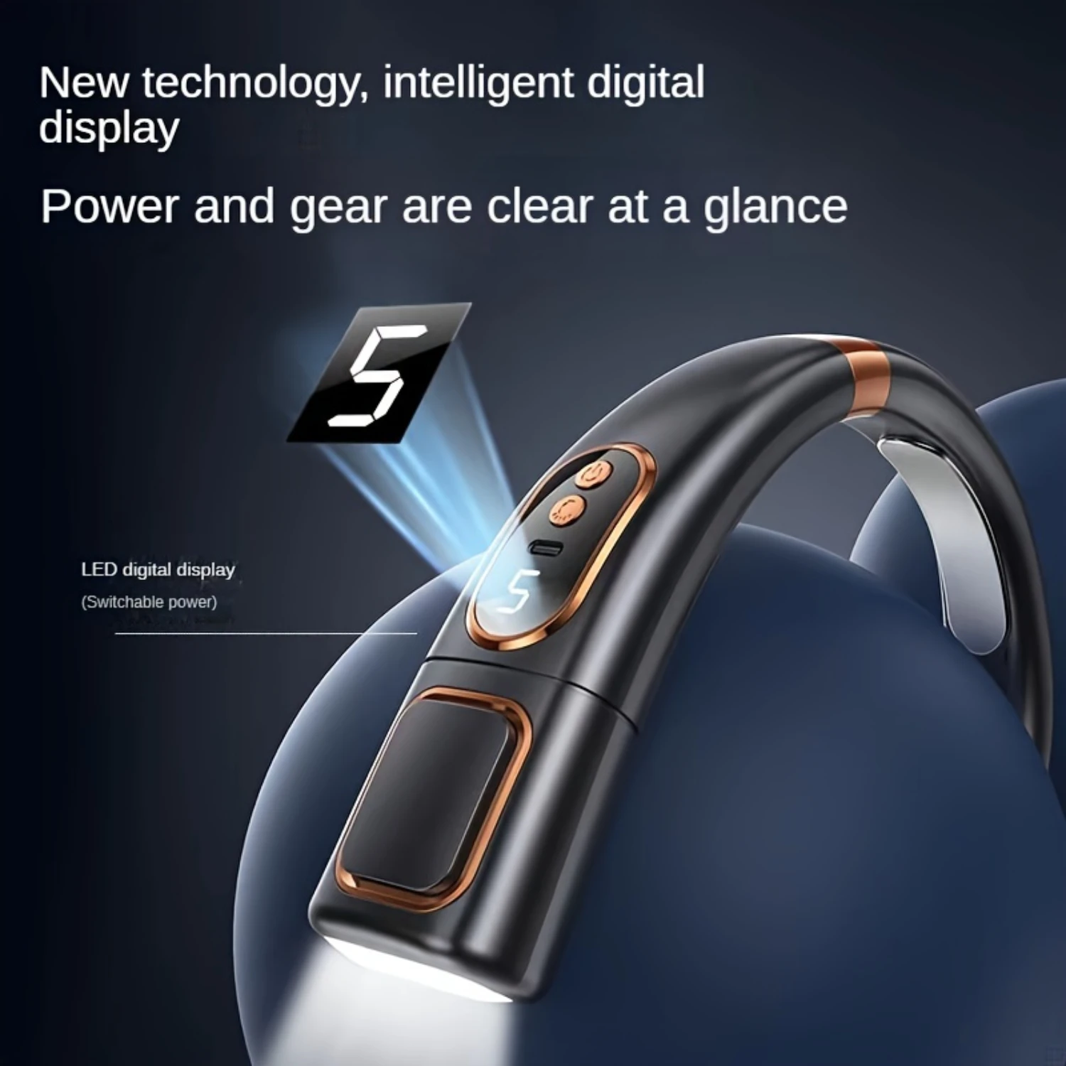 مروحة رقبة محمولة 5 سرعات مع شحن USB - مبرد هواء شخصي هادئ بدون شفرات، شاشة LED، بطارية تدوم طويلاً، ملون L