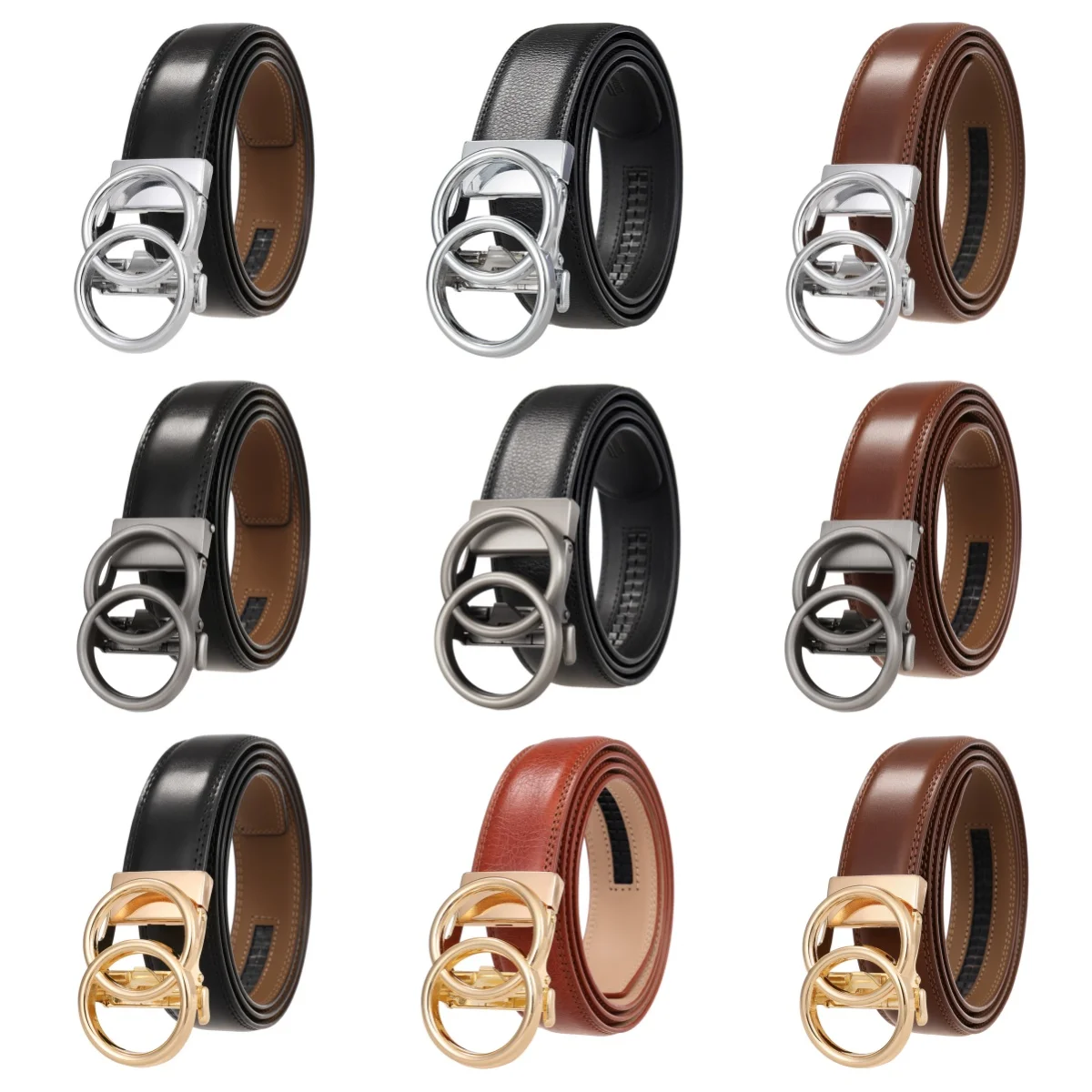 Preto marrom crocodilo padrão catraca cintos 35mm largura cinto automático para homens vaca cowskin couro genuíno dos homens cintos de luxo