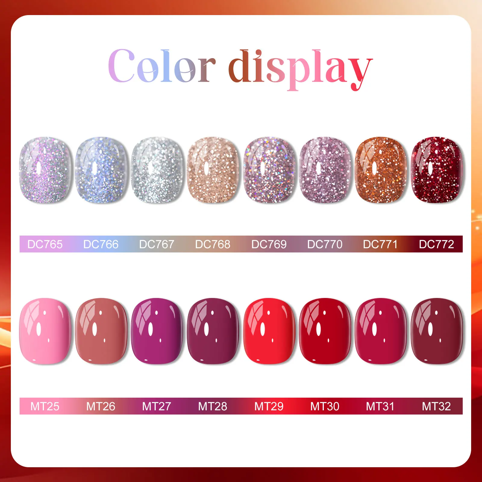 18pcs Aurora Reflective Glitter Gel Nail Polish Set Laser Sparkling Soak Off UV LED Varnish Base Top Coat Gel Kit Nail Supplies