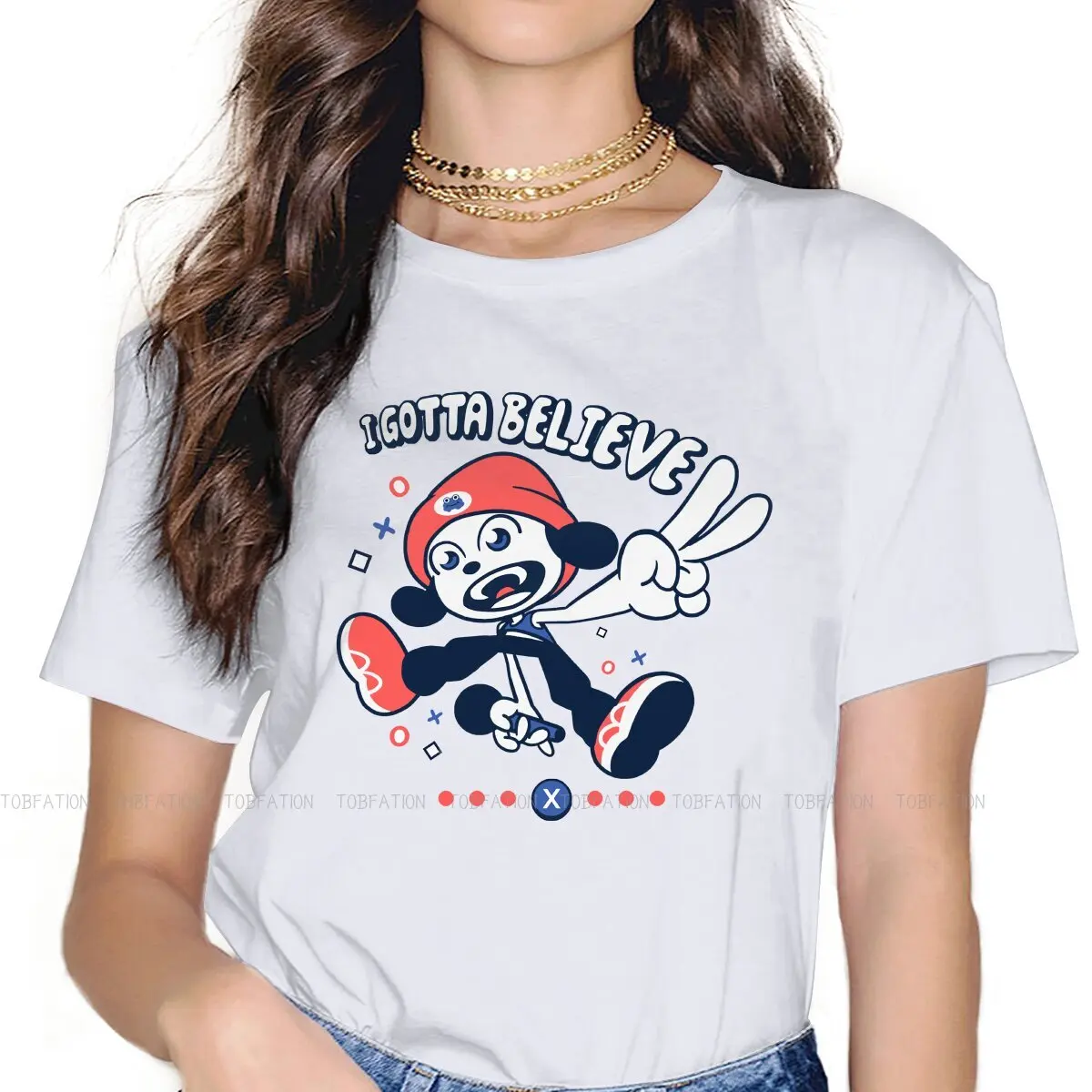 The Ugly Truth TShirt For Girls PaRappa The Rapper Rhythm Game Tees Harajuku Female T Shirt Soft Graphic Loose