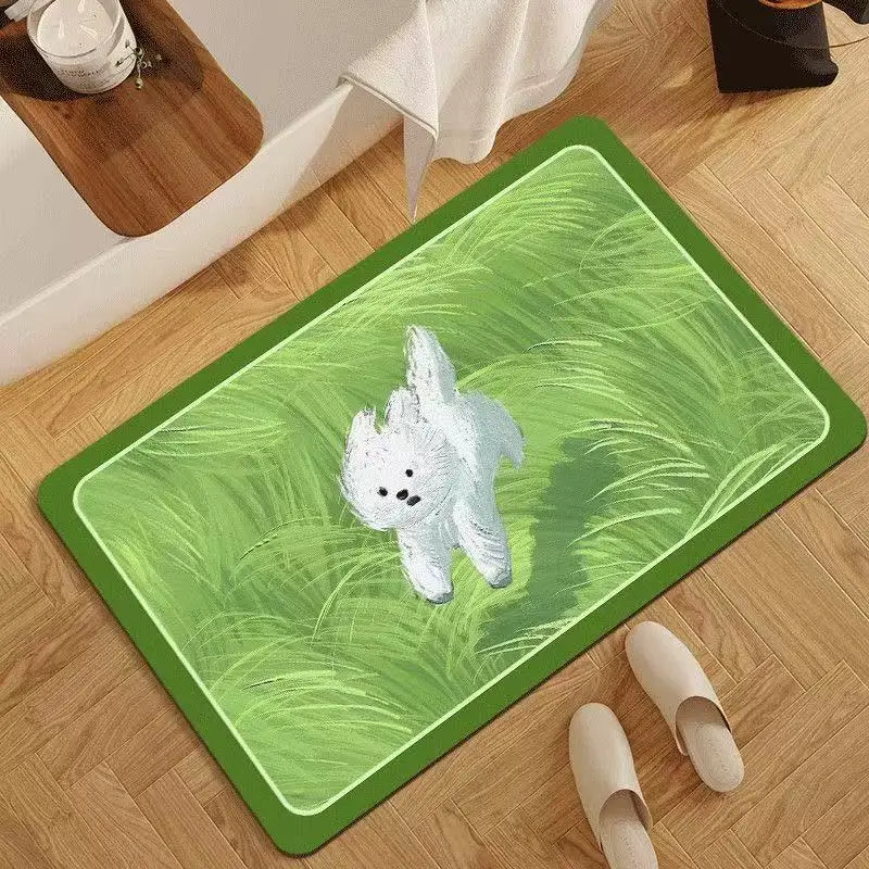 

Коврик для ванной Batoom Mat из силикона, высоковпитывающий, быстросохнущий, противоскользящий, устойчивый к падениям, простой в уходе, для дома