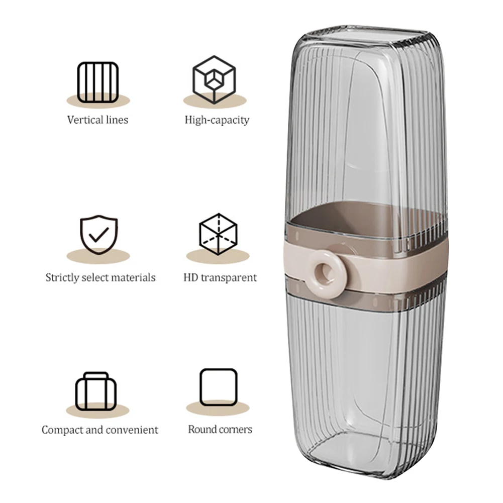 Travel Toothpaste Case Portable Toothbrush Holder Large Capacity Toiletries Storage Dust-Proof Organiser Bathroom Accessories