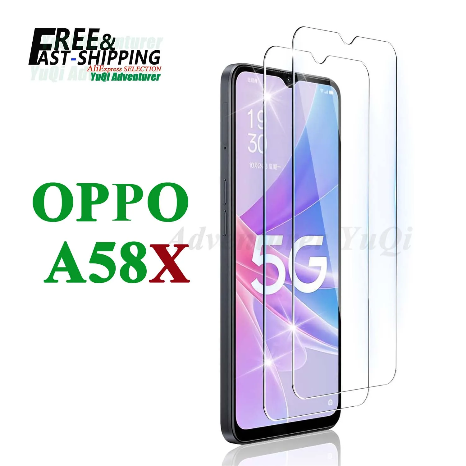 

Защита экрана для OPPO A58X, закаленное стекло на выбор, Бесплатная быстрая доставка, 9H HD, прозрачная, компактная