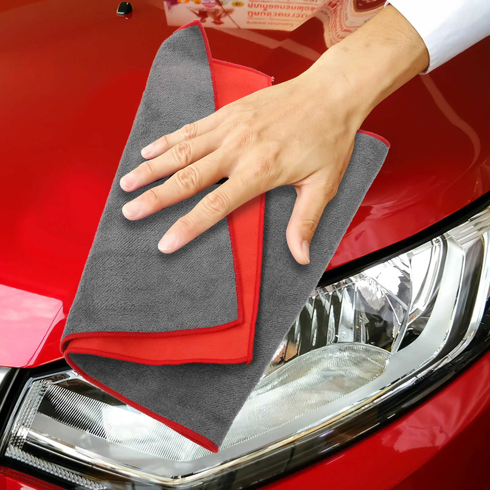 

2Pcs Car Drying Towel Super Absorbent Suede Fabric Fast Drying Reusable Large Size for Vehicle Wash and Polish Cleaning Cloth