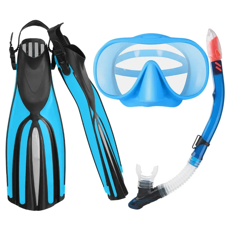 Adulto criança profissional equipamento de mergulho natação máscara de mergulho conjunto de barbatanas de snorkel