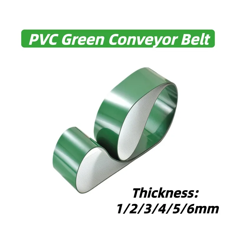 Industrial Green PVC Transmission Conveyor Belt Perimeter 600-1050mm Width 15 20 25 30 35mm Machine Drive Conveyor Belt