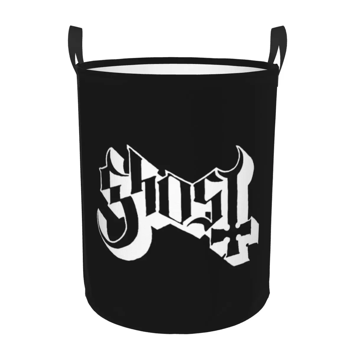 Rock Band Ghost BC Foldable Laundry Baskets Dirty Clothes Toys Sundries Storage Basket Large Waterproof Box For Home Kids