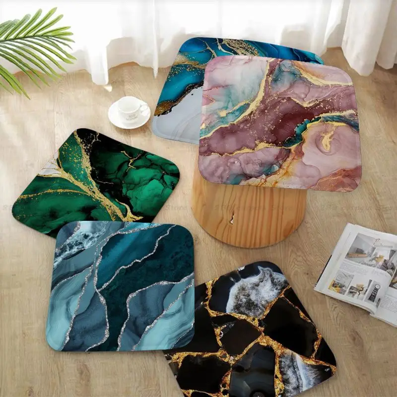 

Colorful Marble Cushion Mat Modern Minimalist Style Sofa Mat Dining Room Table Chair Cushions Unisex Anti-slip Cushion Pads