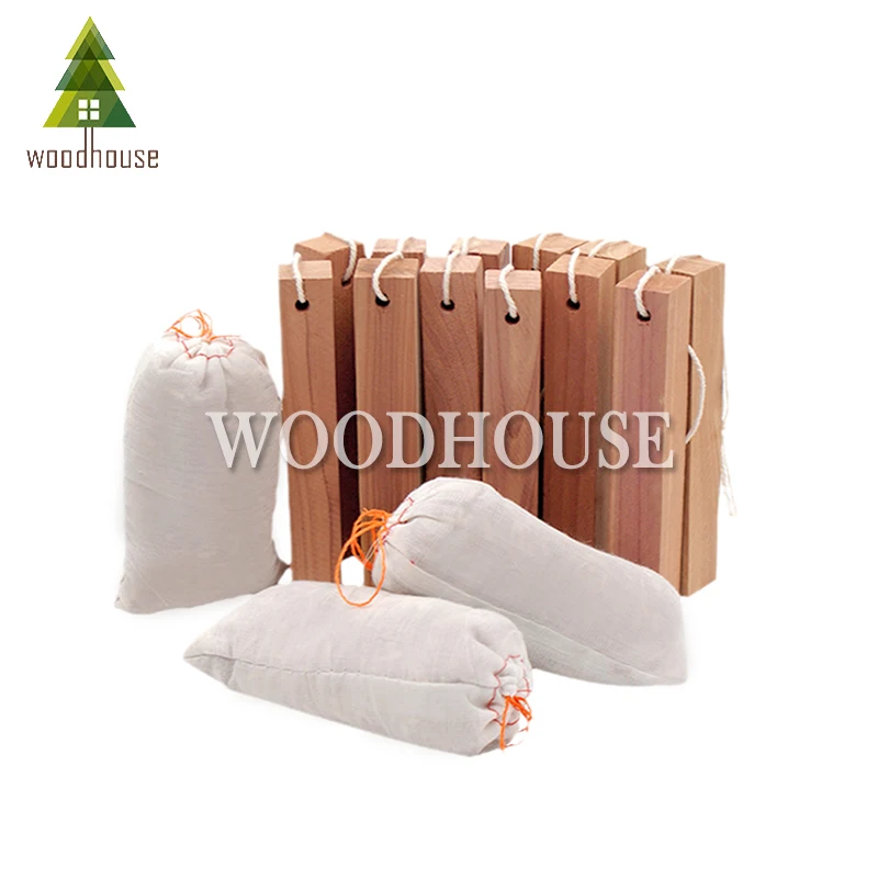 Cedar Wood for Closets Cedar Chips and Sachets for Drawers 12pcs Hanging wooden strips for Hangers & 3pcs Cedarwood Bags