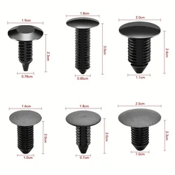 ユニバーサルカーフェンダーバンパープッシュピン、ブラックリベット、プラスチックスナップツール、スクリュークリップファスナー、30個