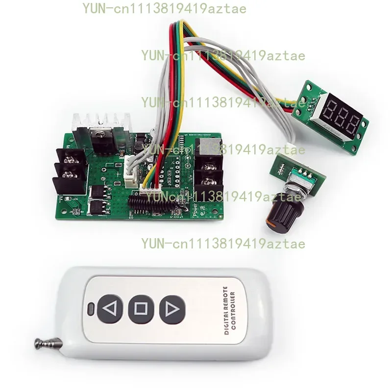 433M Wireless Remote Control DC Motor Speed Regulator PWM Stepless Speed Switch 5A 12V/24V Motor Controller for Home Automation