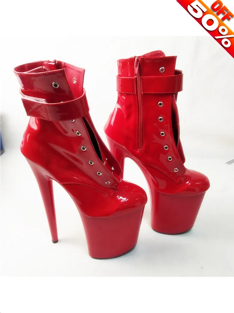 

8 Inch Motorcycle Women Boots Sexy Solid Buckle Wedding 20CM High Stripper Heeled 19CM Pole Dance Shoes Fetish Gothic Mature New