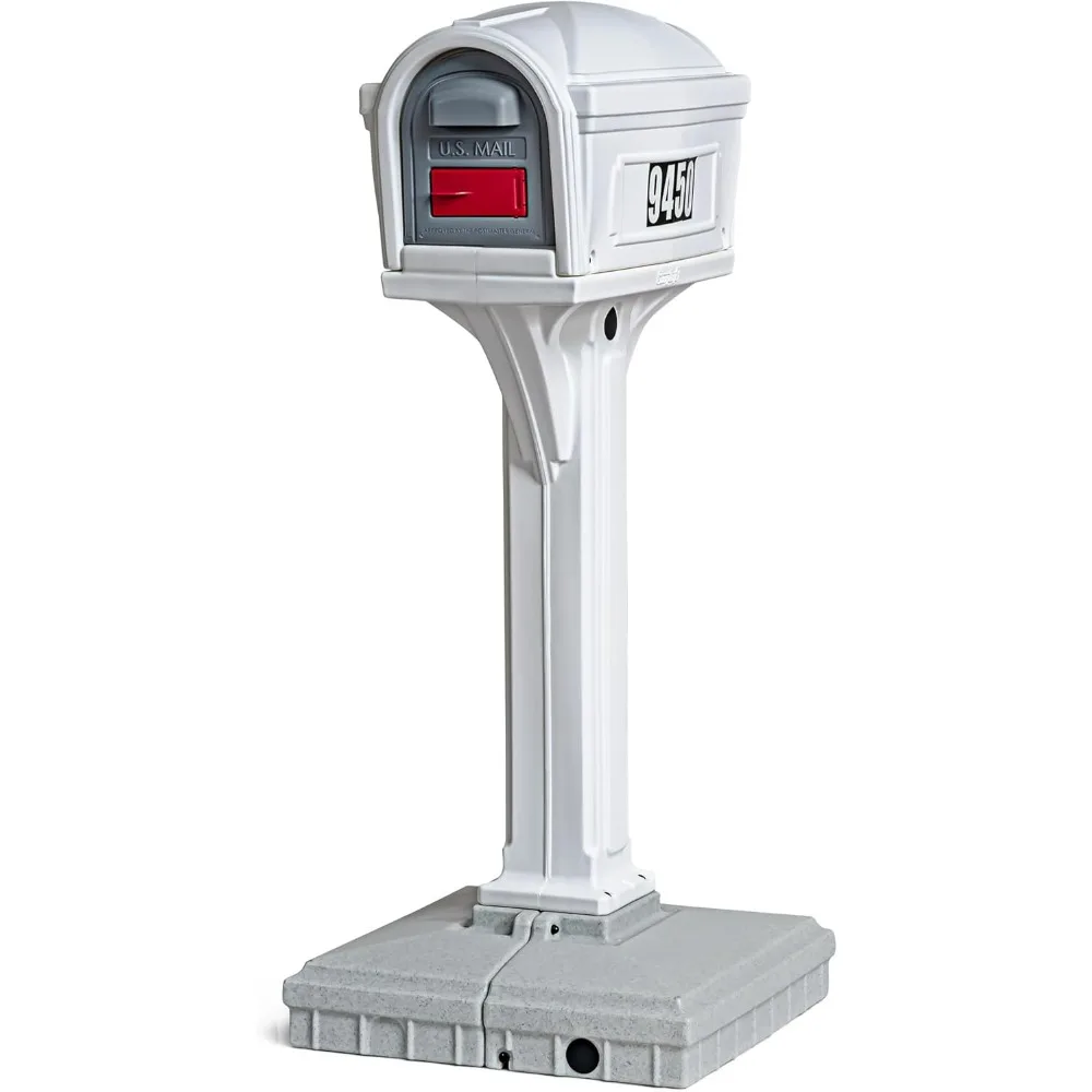 Premium Dig-Free Easy Up Classic Mailbox and Post Combination, Above Ground Mailbox