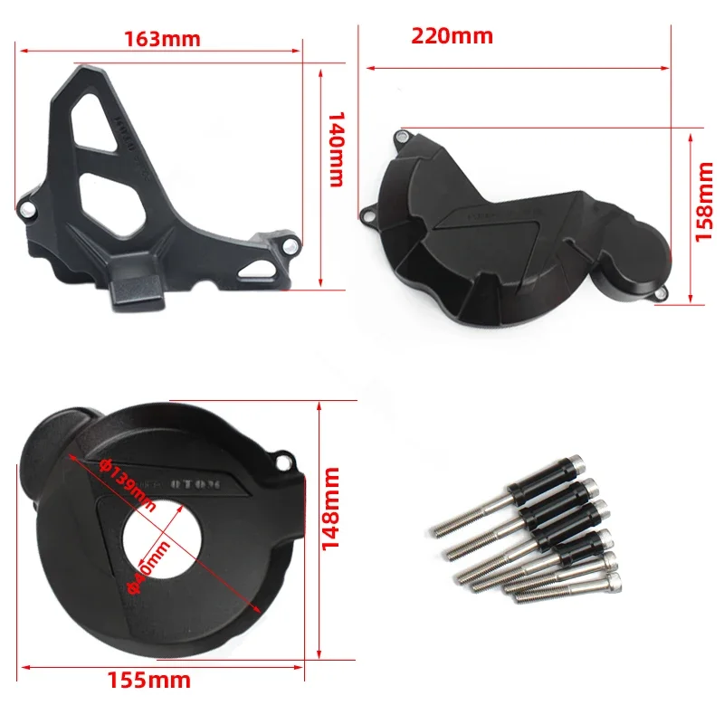 For ZONGSHEN CB250F KAYO GUIZUN BSE AVANTIS Motorcycle Magnetic Motor Protective Clutch Driver Sprocket Crankcase Ignitoin Cover