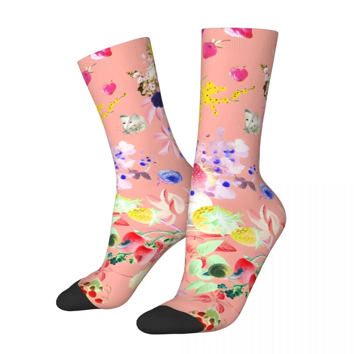 Soft Bunnies Men's Socks Vintage Harajuku Street Style Novelty Pattern Crew Sock