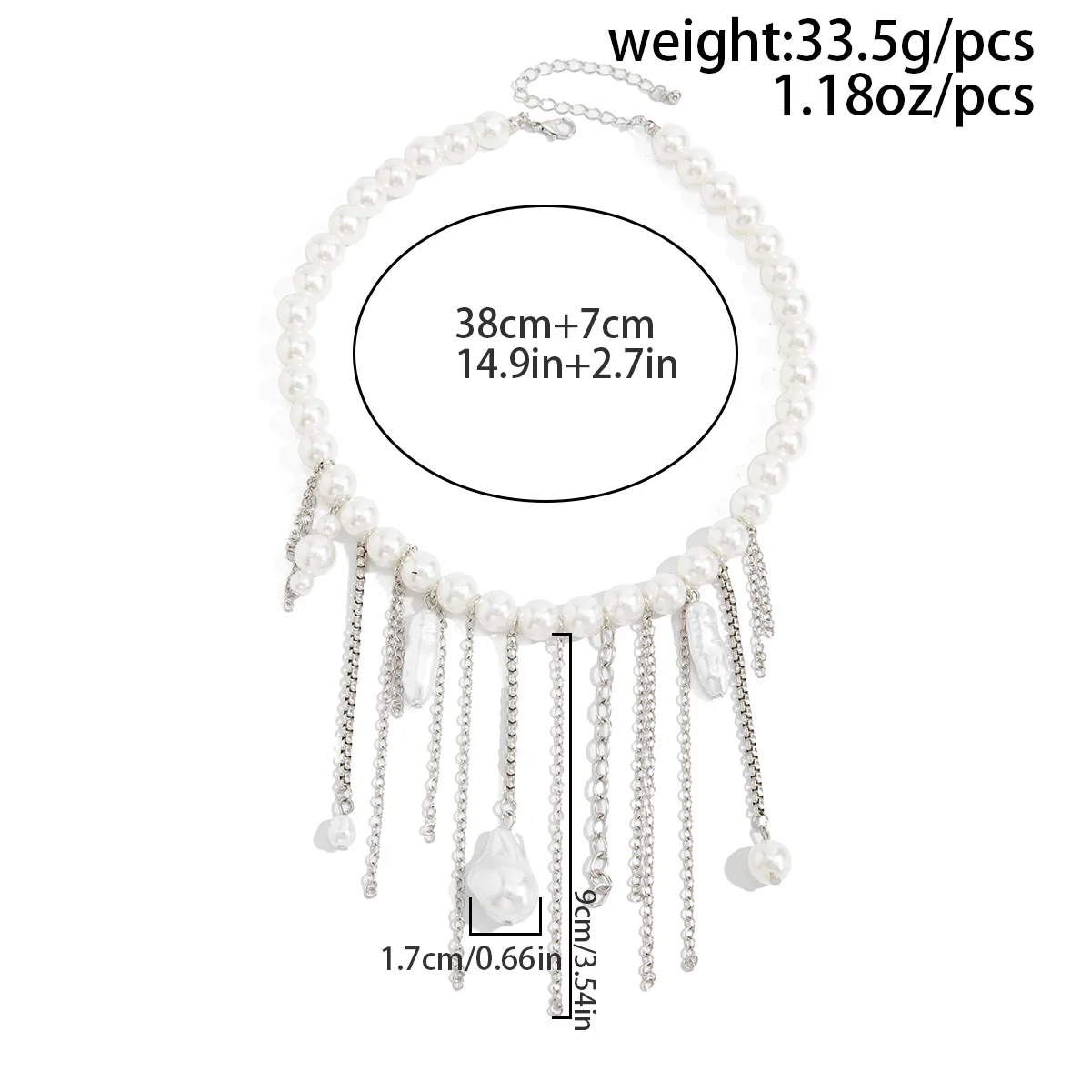 Boho Opposite Sex Imitation Pearl Chain Tassel Pendant Necklace 2026 Simple Sweet Girl Fashion Birthday Jewelry