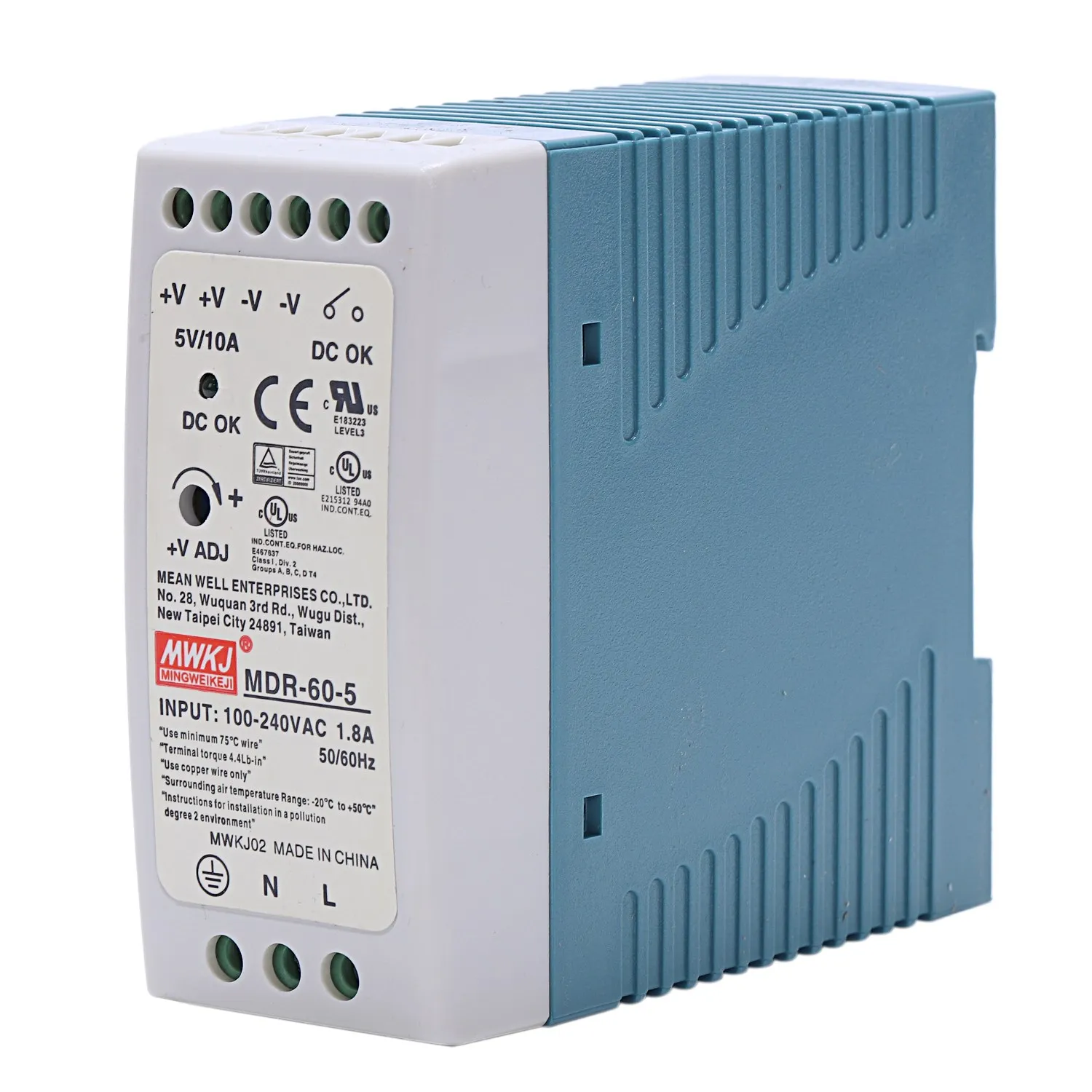 MDR-60 5V 60W Din Rail Voeding Ac-Dc Driver Spanningsregelaar Voeding Suply 110V 220V